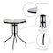 Flash Furniture 3PC Patio Set-23.75RD Glass Table, 2 Brown Chairs TLH-0701303C-BN-GG - alternate 2